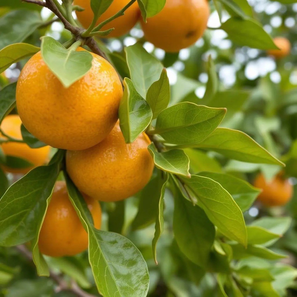 Vörös grapefruit a fán